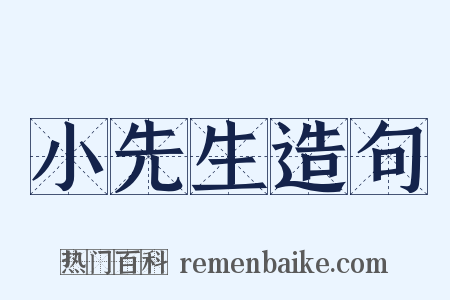 小先生造句是什么意思的图片